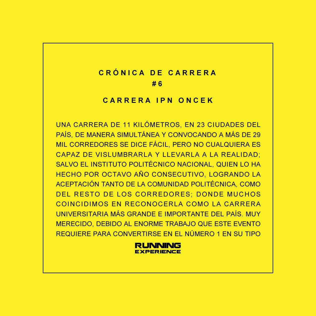 RunExperienceMX's tweet photo. #CorredorLiterario #CronicaDeCarrera #6 #IPNONCEK #CorrerMeHaEnsenado #YoElegiCorrer #CorrerMeTransforma #EresRunner http://t.co/KFldTVGjDl