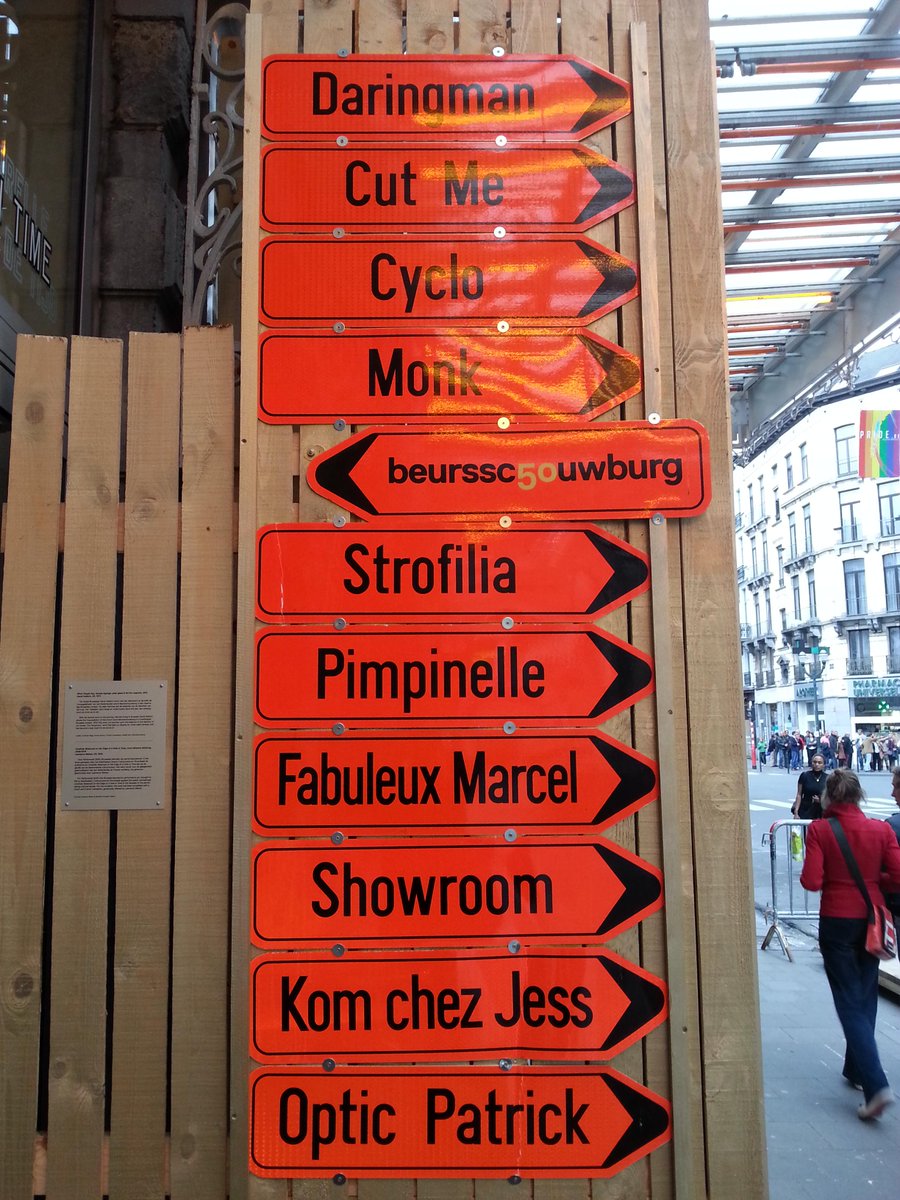 7amiel's tweet photo. De beste plekken in #Brussel @Beursschouwburg @pimpinellestore @fabuleuxmarcel #monk #cyclo #strofilia #daringman http://t.co/j2R9m75kJf