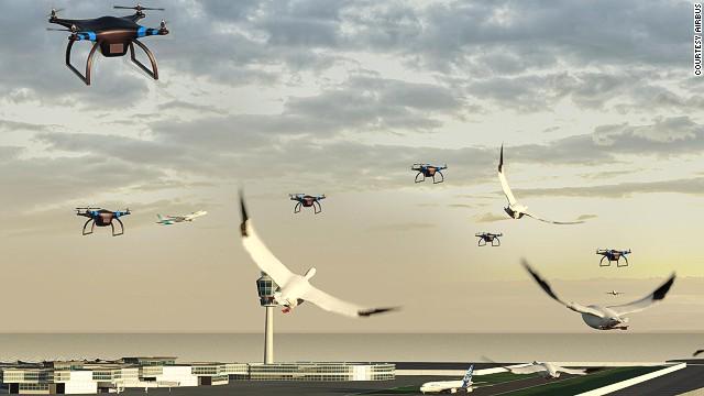 cnni's tweet photo. Aircraft skin and bird-guiding drones: Take a peek into the future of flight http://t.co/zz5pUfn6PV http://t.co/8yUntdDk0l