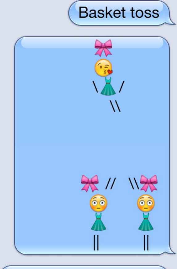 cheerwebdesign's tweet photo. Have you tried this basket toss emoji? haha! #Cheerlife #Cheerleading http://t.co/evtucZZ2Fv