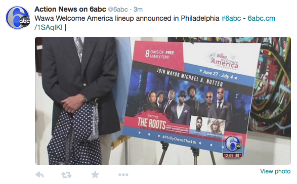 I Spy! #PrintedAtReplica board <a href="/July4thPhilly/">Wawa Welcome America</a> on <a href="/6abc/">Action News on 6abc</a> today! We absolutely cannot wait for this years celebration!