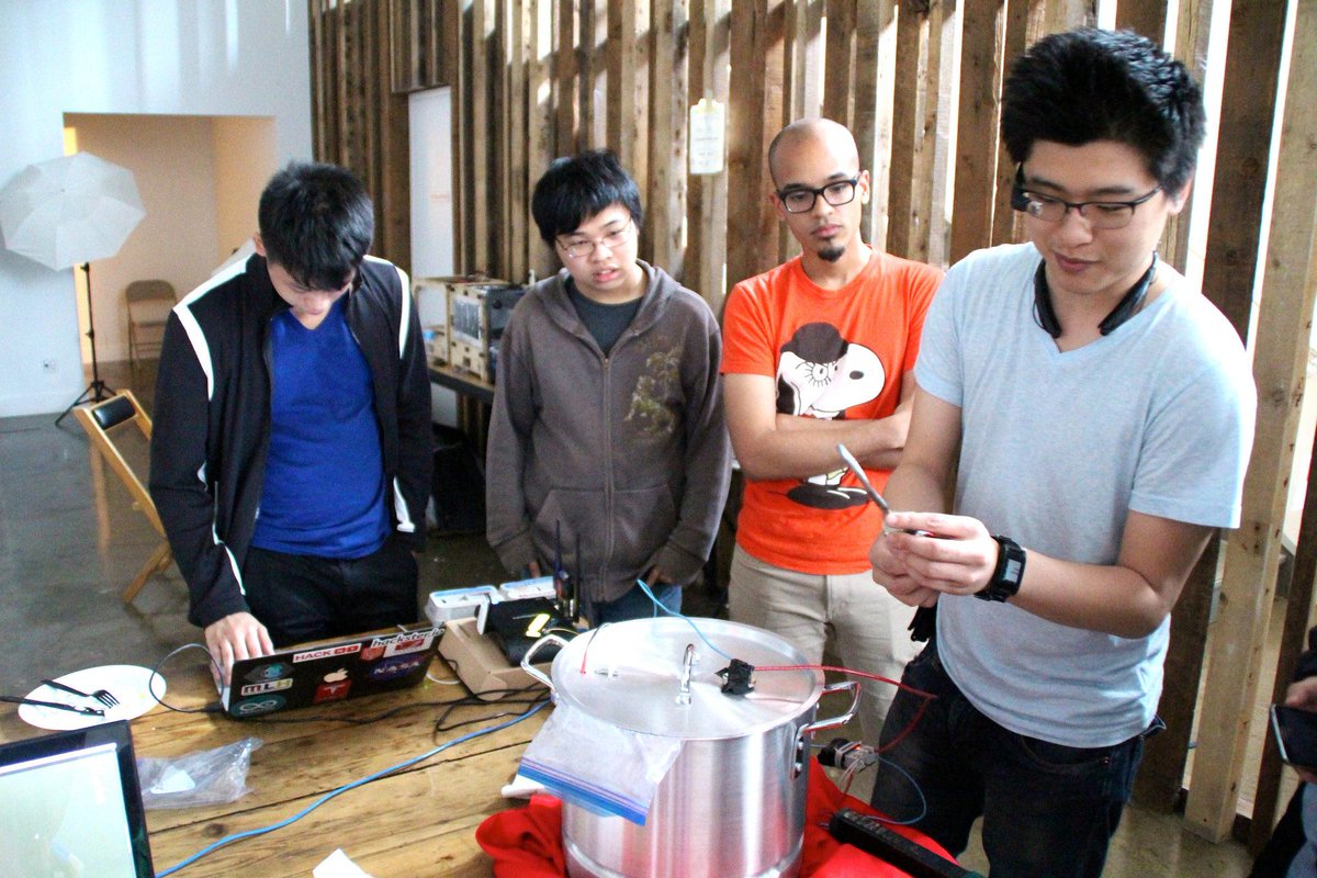 Congratz to Team Sous Vide on winning the best use of Intel Technology prize at <a href="/hacksterio/">Hackster.io</a> Brooklyn! #intelmaker