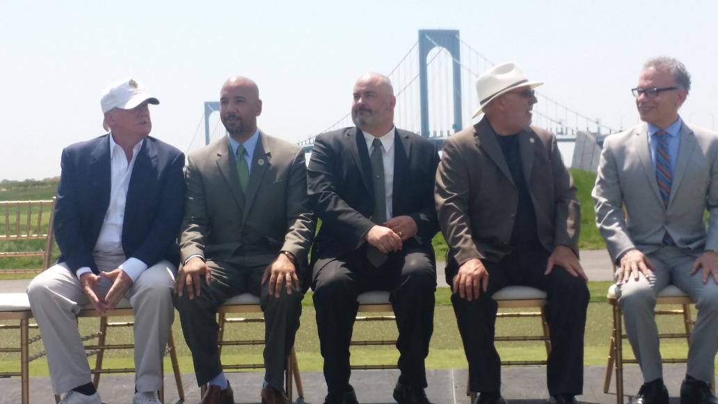 Donald Trump,  Bronx Borough President Ruben Diaz and Jack Nicklas Inaugurating Trump Golf Links in The Bronx.