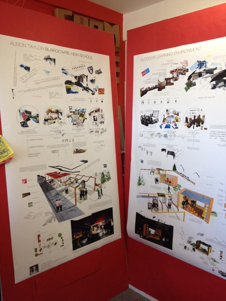 STV filming in art today! watch the news tonight from 6pm to see BHS pupils discuss fab outdoor design project#fame