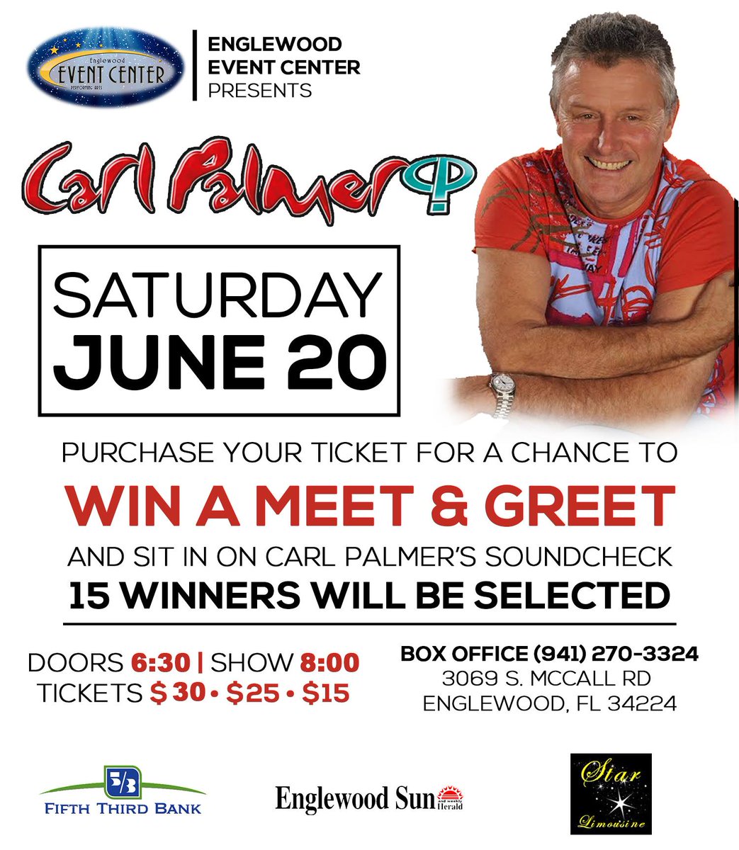 Yaya_Diamond's tweet photo. Carl Palmer of Emerson Lake and Palmer will be in @EEC_3069 Englewood Florida!!! June 20th http://t.co/66lF5eY0oj