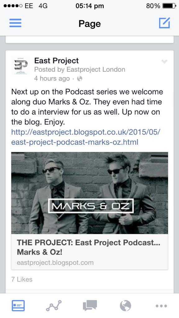 New Podcast now up by our bros Marks &amp; Oz, along with there interview.. eastproject.blogspot.co.uk/2015/05/east-p… <a href="/marksandoz/">Marks & OZ</a> <a href="/gillya79/">Adam Gill</a>
