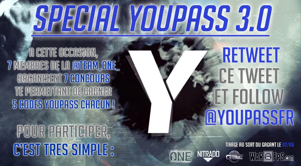 radostef's tweet photo. Concours spécial Youpass 3.0, gagne 5 codes @YouPassFR ! Avec la @Team_One_  Résultats dans 1 semaine, Good Luck ! ^^ http://t.co/4QF6AO6gcl