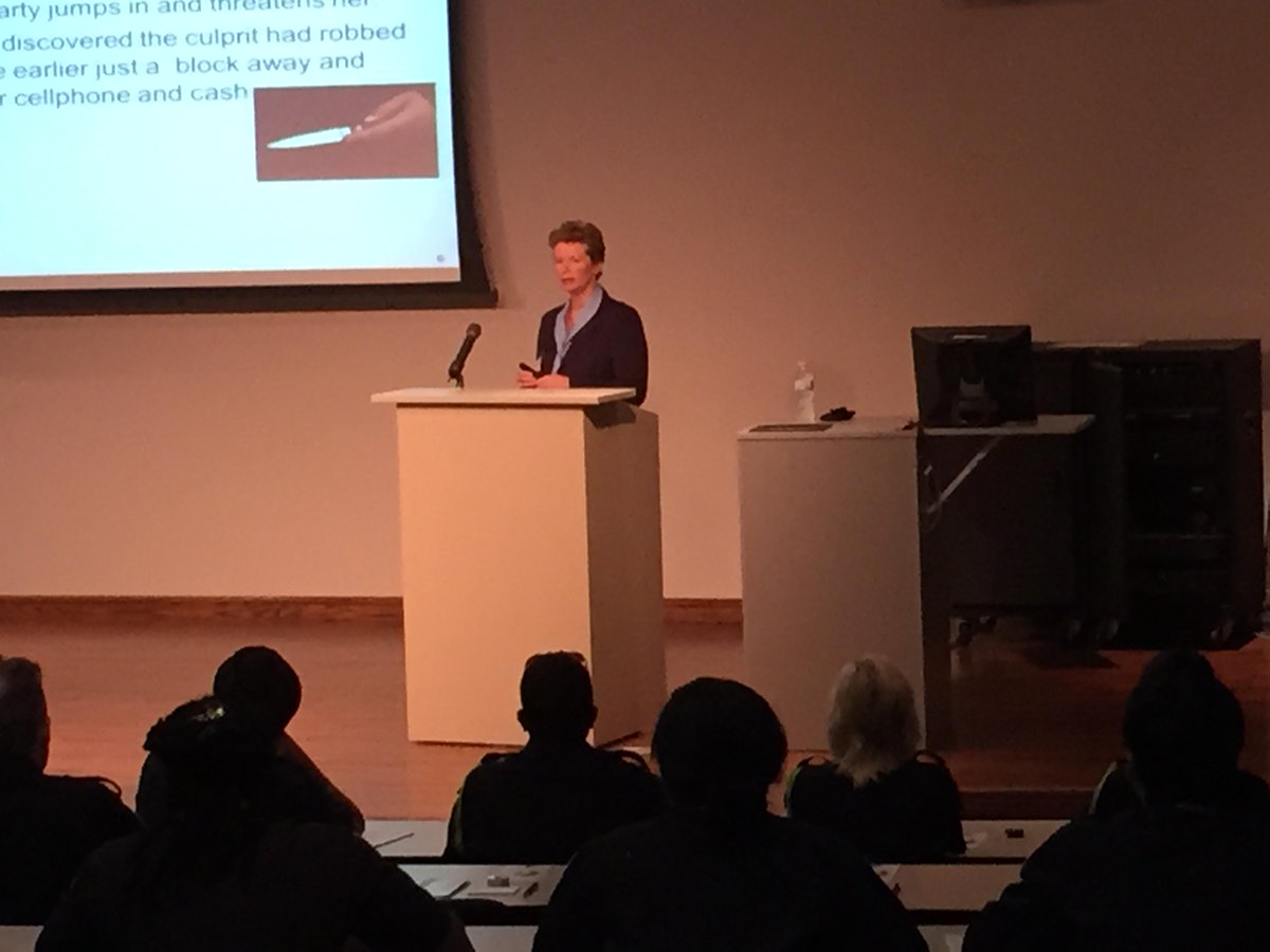This morning Chief Evans speaking to students from Trios College about the challenges we face on daily basis