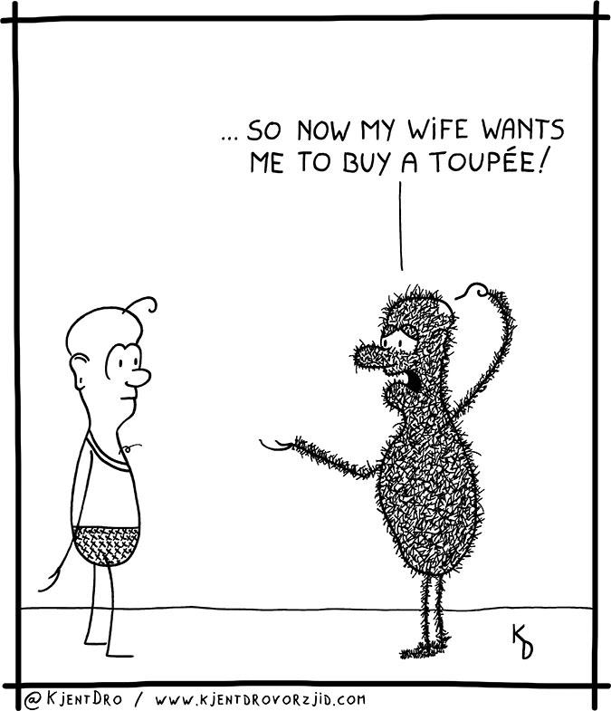 KjentDro's tweet photo. Toupée or not toupée…
@ProHairMag @Redken5thAve 
#cartoon #cartoons #BaldSpotting http://t.co/STJHOeDSn0