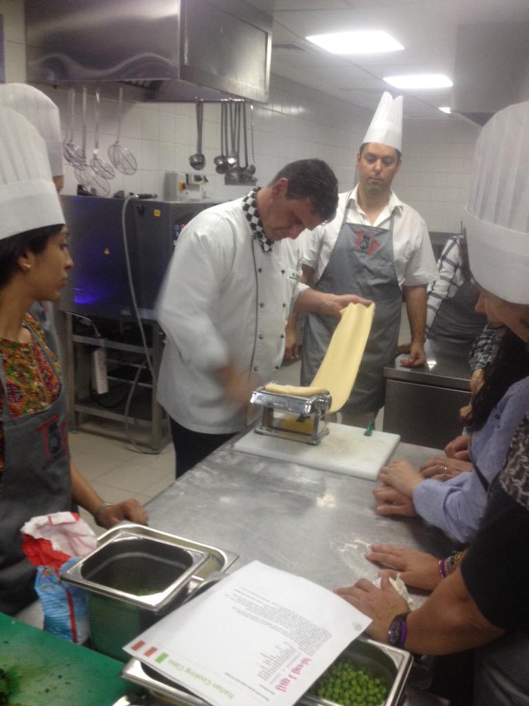 OAmayrh's tweet photo. Homemade pasta Italian #cooking_class @RACAJordan with chef Markus http://t.co/lPZeDybG4h