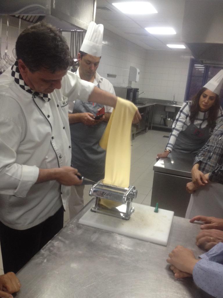 OAmayrh's tweet photo. Homemade pasta Italian #cooking_class @RACAJordan with chef Markus http://t.co/lPZeDybG4h