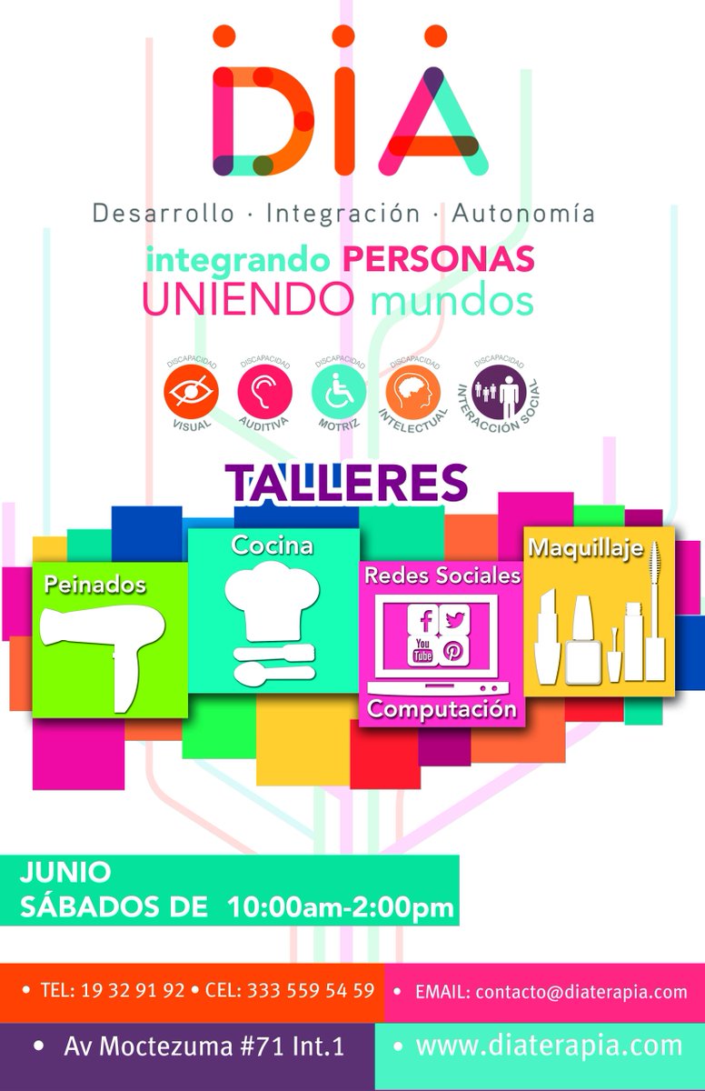 DIATERAPIA's tweet photo. Talleres de Verano para Adolescentes con Discapacidad, 8 de JUNIO en DIA!! Cocina, Computación y Maquillaje/peinado! http://t.co/xENUV4U42C