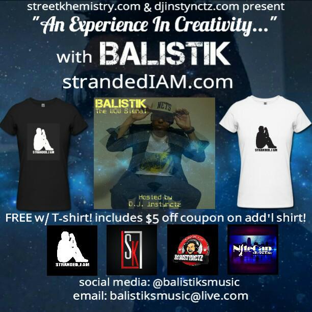 balistiksmusic's tweet image. DROPS 2MORO! #thewowsignal hosted by @djinstynctz of @StreetKhemistry. FREE w/ tee's! visit strandedIAM.com