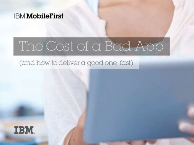 gassel's tweet photo. RT @LynnKesterson: The cost of a bad app #goodapps #badapps @IBMMobile http://t.co/L9ykmhepuZ http://t.co/S4V62z3WpM @IBMSValley #IBMLAX