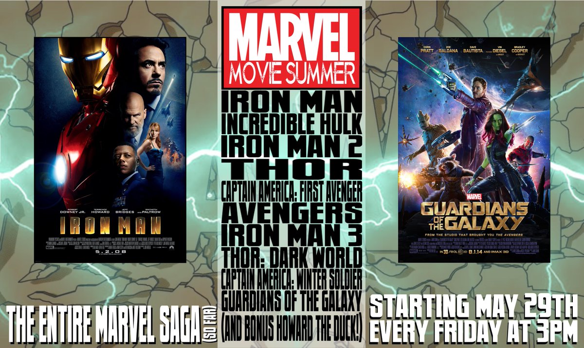 Make it a Marvel Movie Summer. Broadmoor Branch is showing a Marvel movie every Friday at 3 p.m. This week: Iron Man!