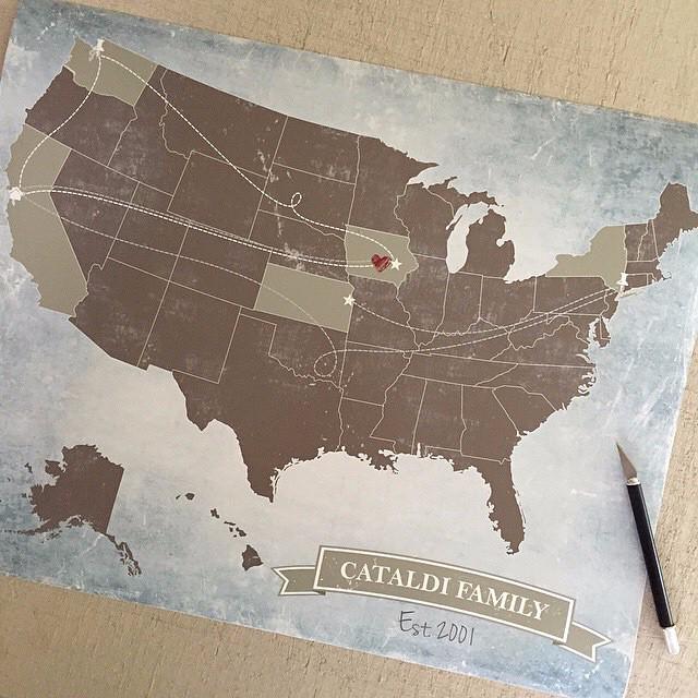 ourbestfinds's tweet photo. We love these personalized maps from @candbmaps--perfect for sprawling families like ours! You can even choose your… http://t.co/T4zHrSqphf