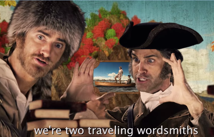 Mythical's tweet photo. Check out @ERBofHistory with us as Lewis &amp; Clark vs. Bill &amp; Ted! https://t.co/xIvMlv8h36 @TheEpicLLOYD @nicepeter http://t.co/sAkPJRNM4P