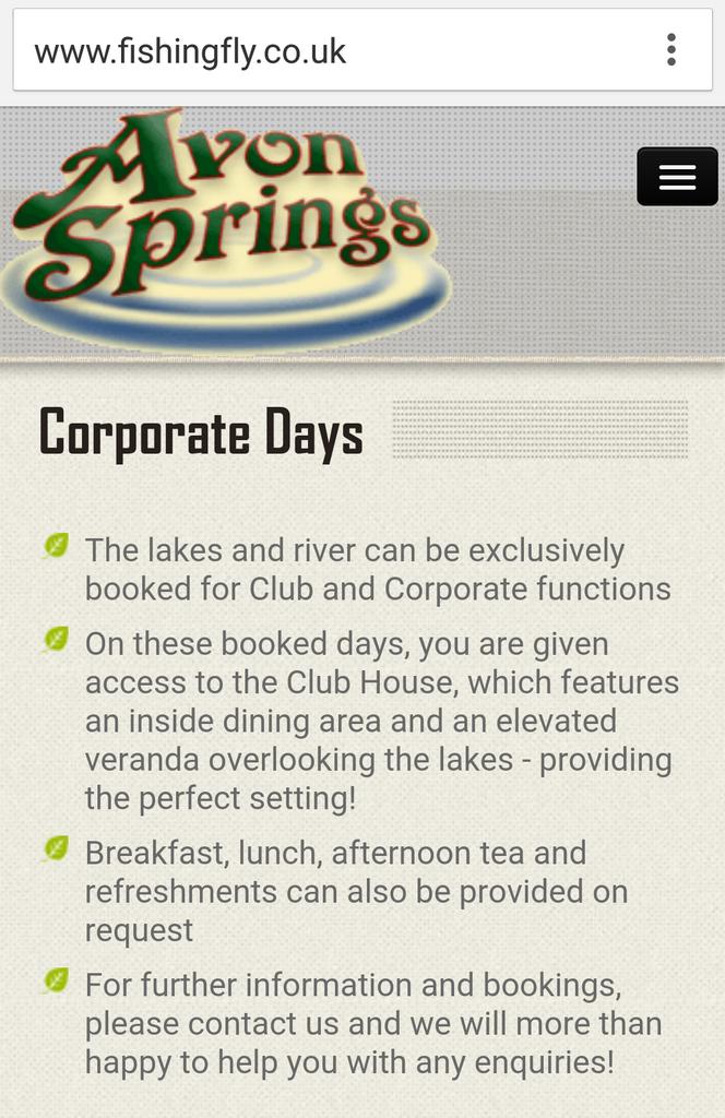 Avon_Springs's tweet photo. Did you know that you can book the whole river/lake for the day for some exclusive #fishing - #eventvenue #ukevents http://t.co/g7TMXZssmR