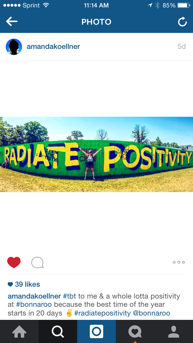 Bonnaroo's tweet photo. Ready for a whole lotta positivity at #Bonnaroo http://t.co/hBzeJBSw0Z