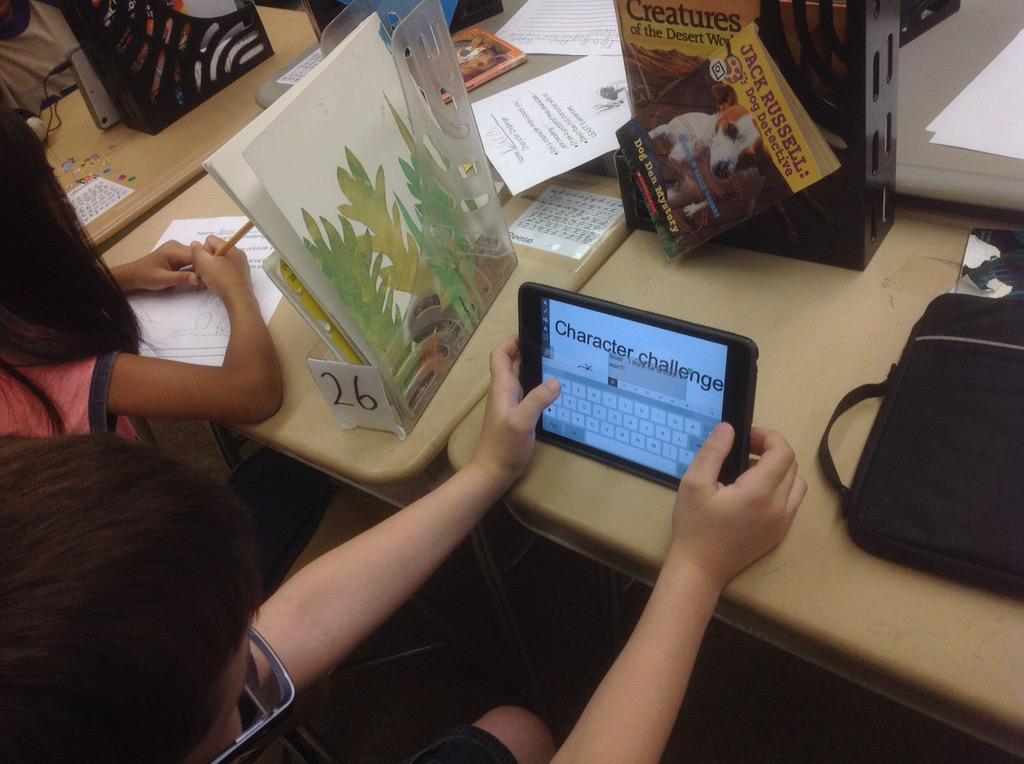 MrWhite2ndgrade's tweet photo. Ss worked on their challenges today in different ways. Partners, groups, solo, paper, iPad. Ss Choice #dg58learns http://t.co/uKYklsQuIp