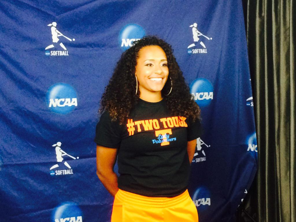Vol_Softball's tweet photo. .@ToryMarieLewis will be introducing the starting lineup on the videoboard this week http://t.co/XdOgltOfBl