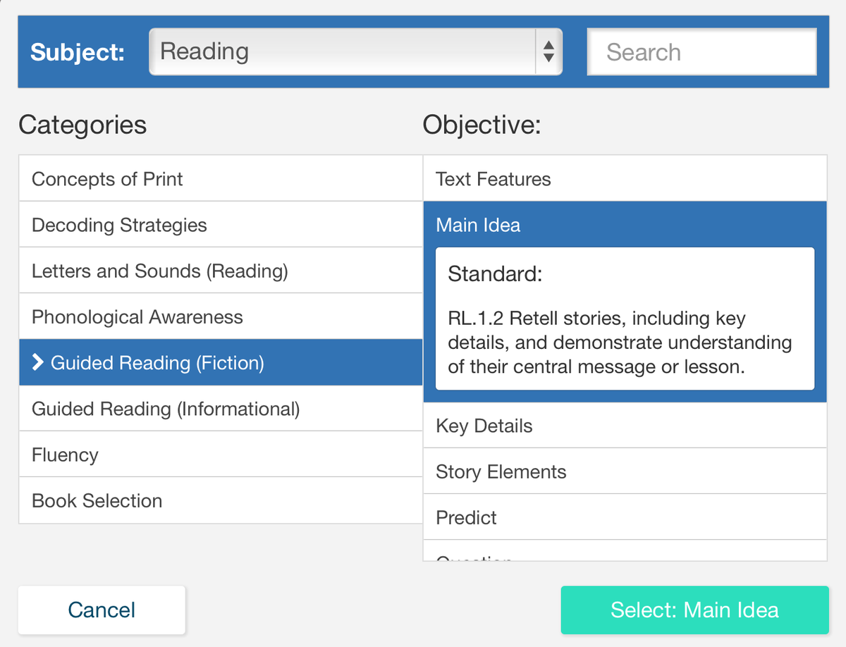 Customize learning objectives to track learning in your classroom over time. goo.gl/dBAlak #PBLchat #edtech