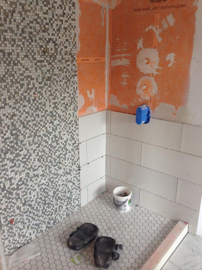 MSIntDesign's tweet photo. Can't get enough of this tile progress going down at our Port Moody job @WrightConstrn http://t.co/fV1wgy5Cjw