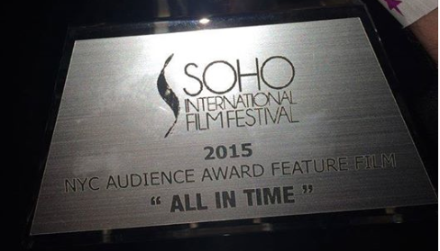 Our movie "All In Time" won the Top award at the SoHo Film Festival last week!! We're all very proud!!