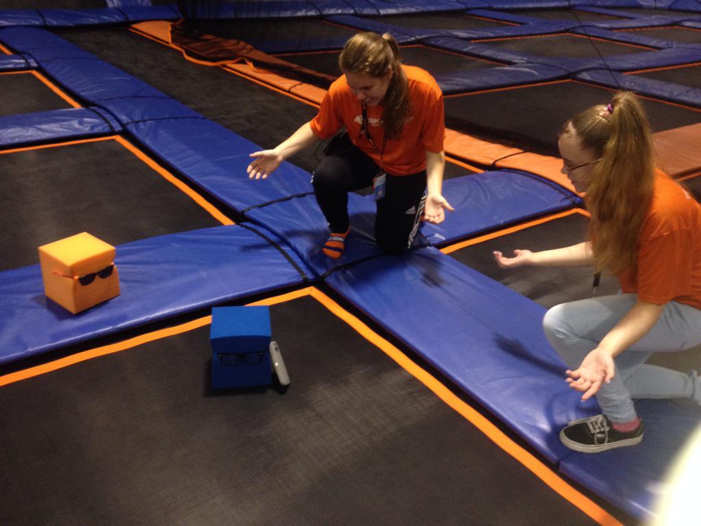 TheRealFoamy's tweet photo. Caught Doctor Cube talking on his cell phone while on the courts! When will he learn? #SkyZoneOcean http://t.co/htg6yfccIc