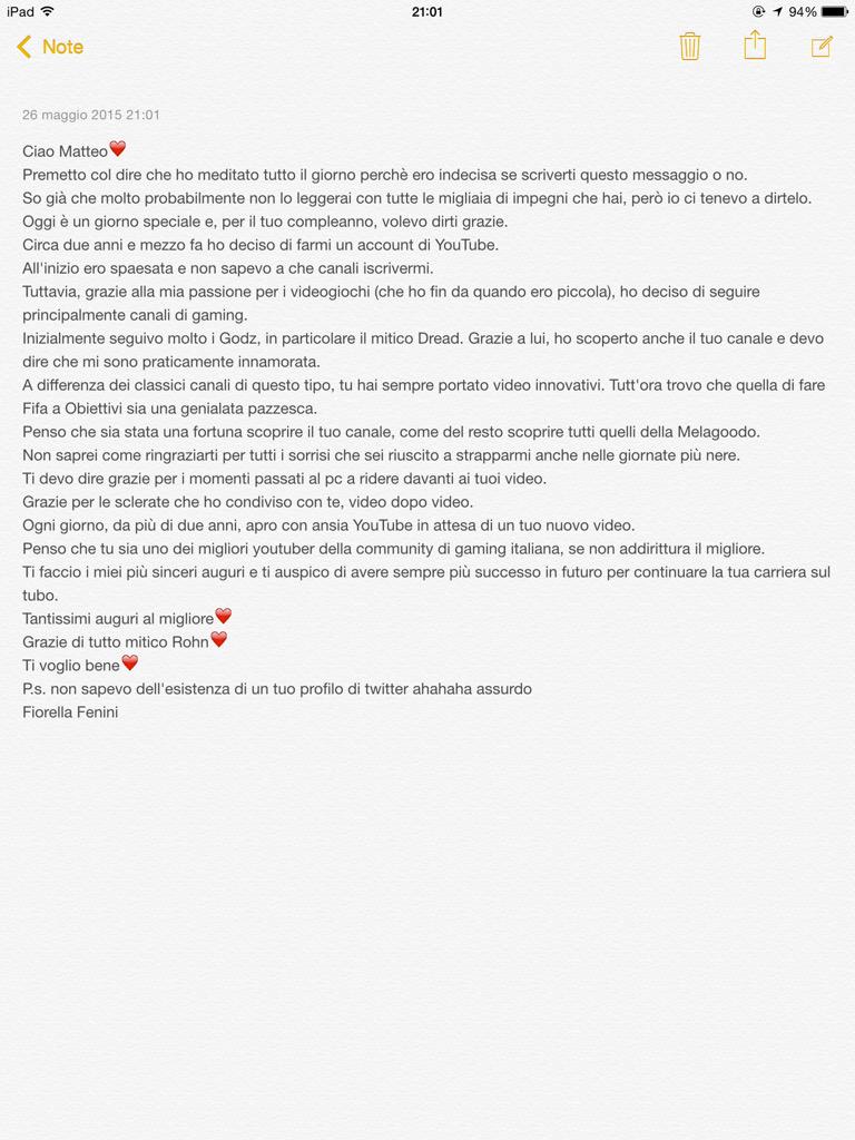 hugmebutch's tweet photo. Un piccolo regalo di compleanno per un ragazzo davvero speciale. Auguri Matteo❤️ @JustRohn #JustRohn #ermejo http://t.co/ew1J4VVexK
