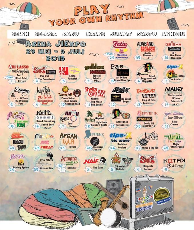 <a href="/JakartaFairID/">Jakarta Fair</a> 2015 di <a href="/jiexpo/">JIEXPO</a> <a href="/AgnezMo/">AGNEZ MO</a> @Diva_ReZZa <a href="/Repvblik_IND/">REPVBLIK Official</a> <a href="/nidji/">NIDJI</a> <a href="/thesigit/">The SIGIT</a> @dmasivband <a href="/tulusm/">Tulus</a>  #JFK15