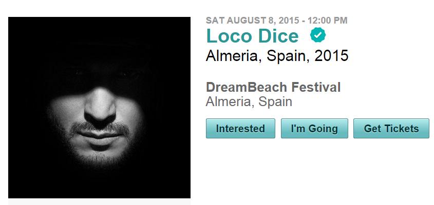 ElectMusicSpain's tweet photo. Loco Dice estará de nuevo en el festival Dreambeach el 8 de Agosto. http://t.co/x7FadPxzY7