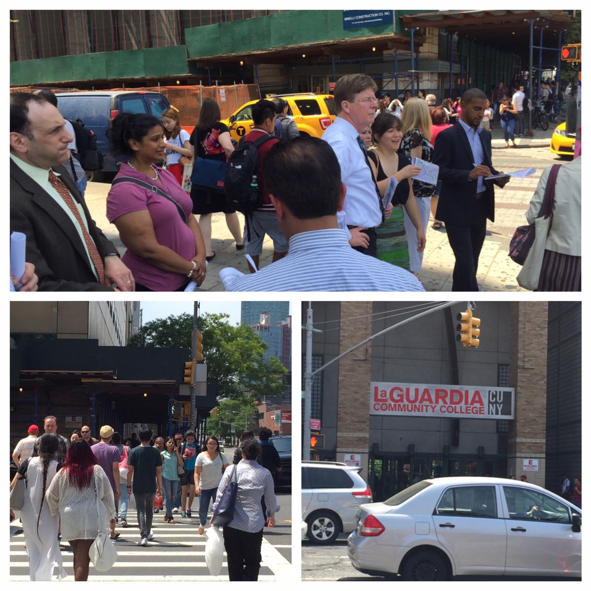 LaGuardiaCC's tweet photo. Thx @NYC_DOT, #CommunityBoard2 #CathyNolan for organizing today's walk-thru to observe traffic concerns around LAGCC http://t.co/aukNkBu6YA