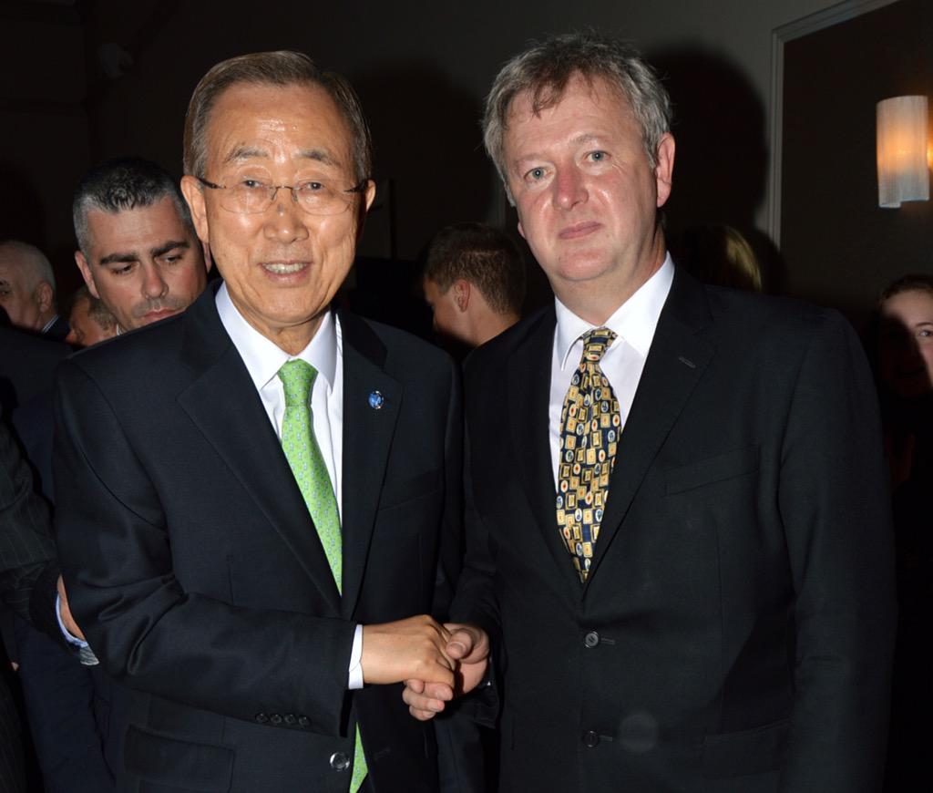 WaterManaged's tweet image. @BitaLondon BITA Director Dr Michael Casey with Ban Ki-moon, recipient of the Tipperary Peace Award 2015.