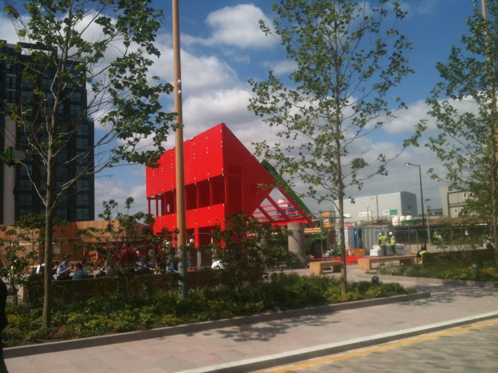 angelabradyRIBA's tweet photo. Look forward to KX launch 1/6 @LFArchitecture @taka_architects Fab #RedPavilion photo: #SteveLarkin http://t.co/RInxMjKwCd @oconnellsandra