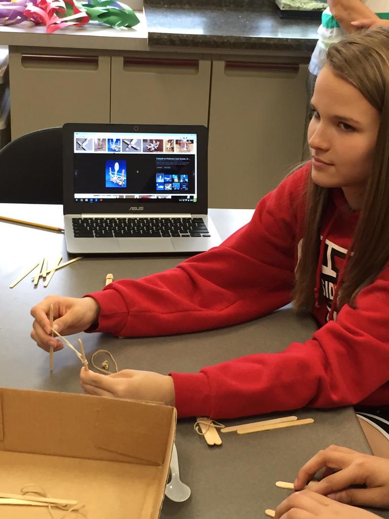 HarperGMS's tweet photo. We all had a great time making catapults during Teach Like A Pirate Day! These kids are awesome!!!! #TLAP http://t.co/84cHv5kn2R