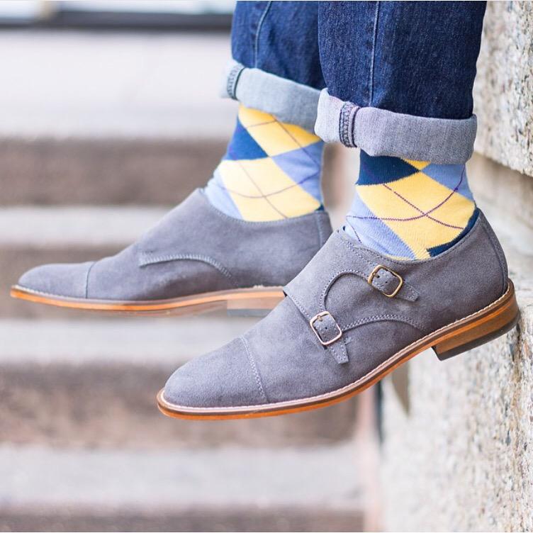 sprezzabox's tweet image. #ADapperChick double monkin' it in our @onlystitched socks and @justamenshoe 📷: @DAGiMages