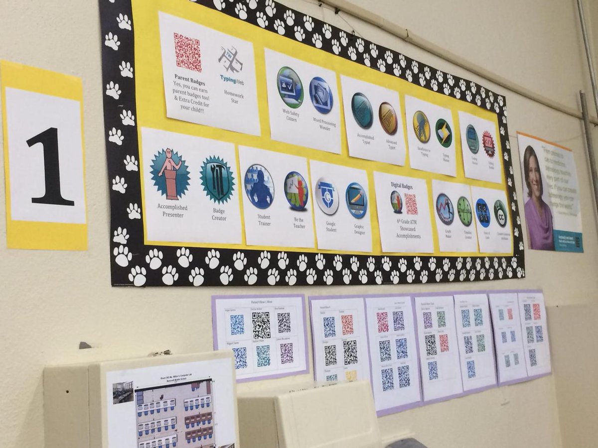 Bulletin Board 1 with QR Codes