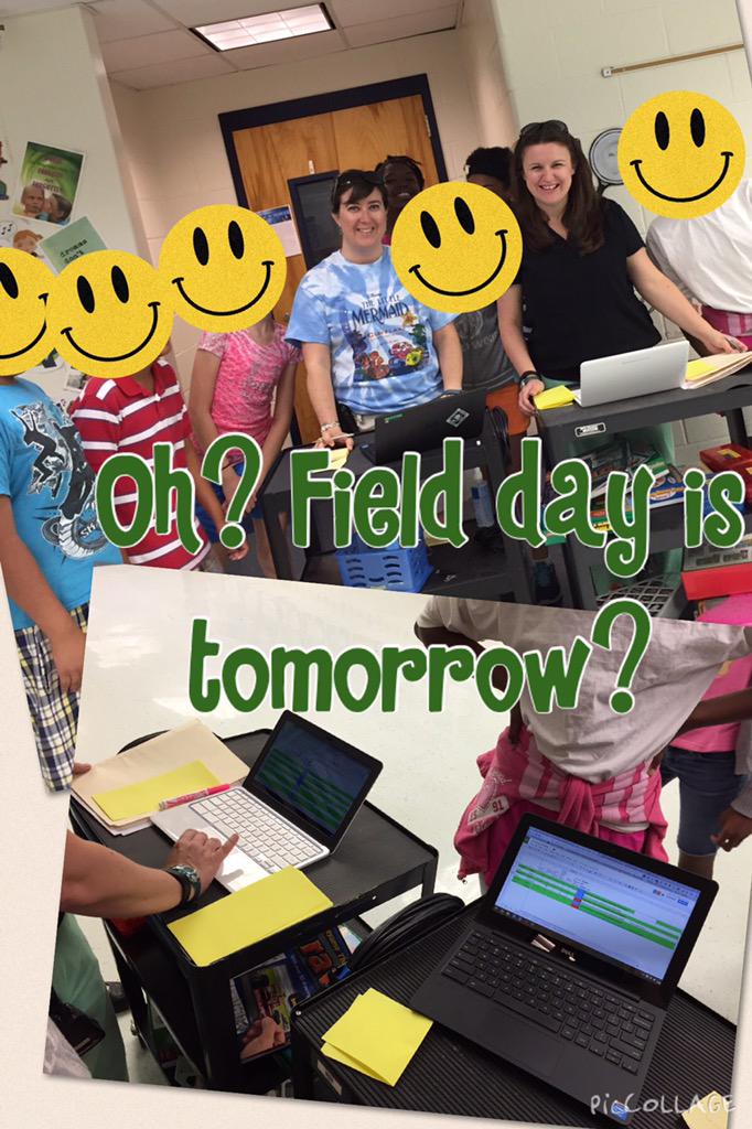 amylpie's tweet image. Counselor &amp;amp; I w/ some 11th hour friends. Career and tech portfolios finished up! #cescrocs are the best! #fcboetech