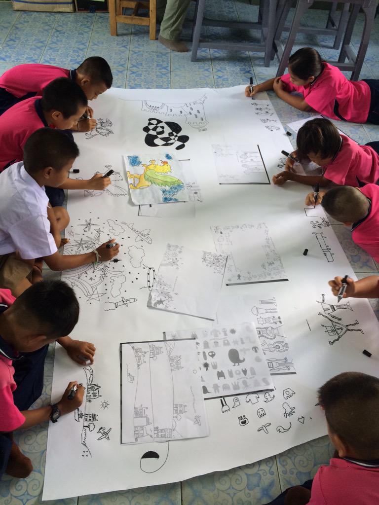 YfeiYuanjia's tweet photo. We kicked off our NIST teachers #ISEday at Wat BangKien school Ayuthaya providence! @saraschneeberg @jesseworley http://t.co/hOwPgbKs3M