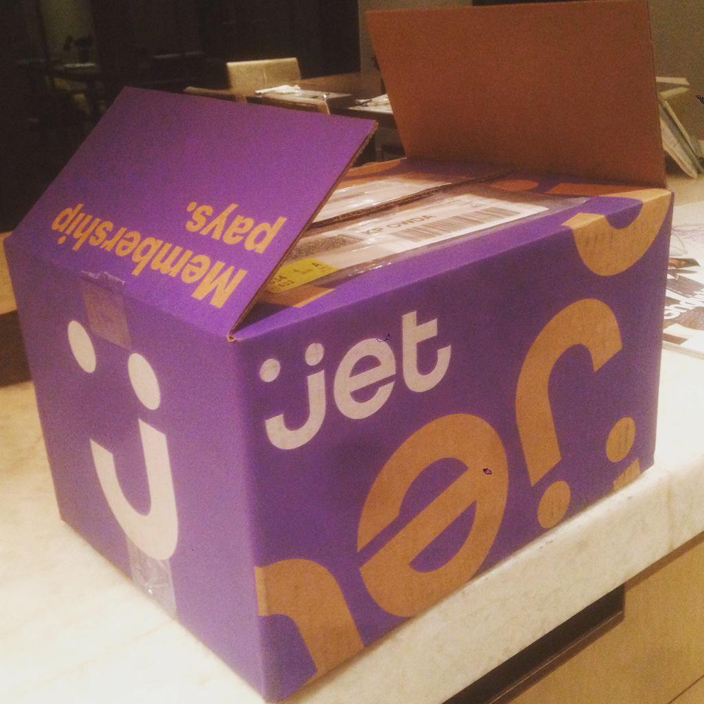 sfriend37's tweet photo. Thanks @Jet for all the schwag. Whole family on #byebyeprime bandwagon now. #savings #membershippays http://t.co/iEe7D4x2DJ