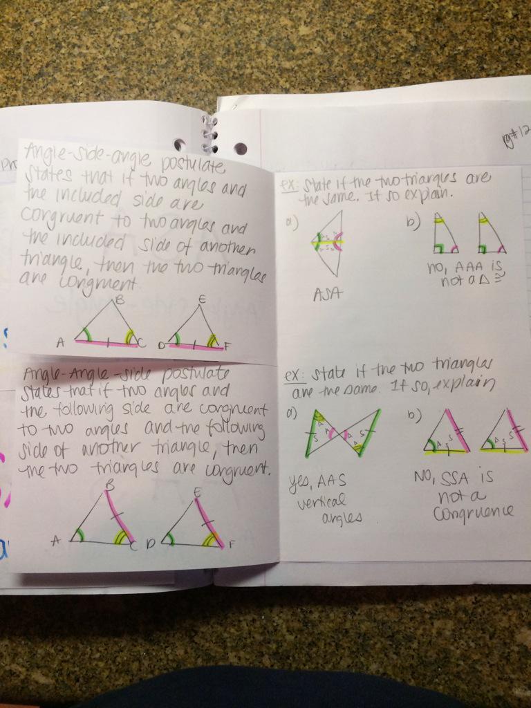 Continue Notes#5.03: congruent triangles- pg#122