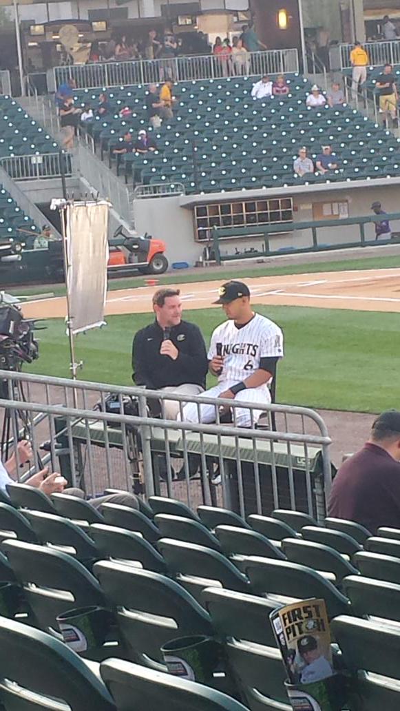 Andyfox3's tweet photo. Watching knights baseball and my man @nsoto50 getting interviewed!! http://t.co/EyvB2E3flE