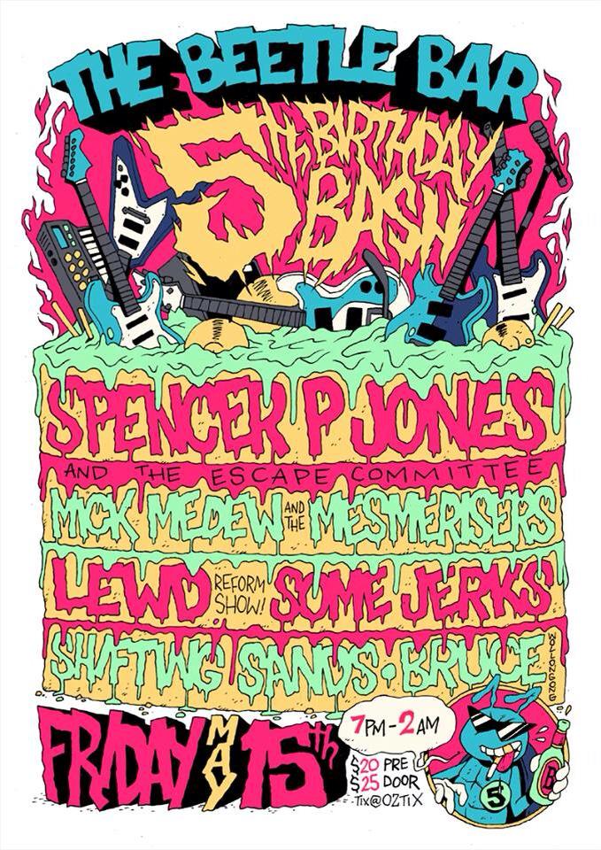 RedDustMusic's tweet photo. Looking forward to celebrating a happy 5th birthday tonight to one of our favourite venues in Brisbane @BeetleBar http://t.co/XJ2PY7BQdU