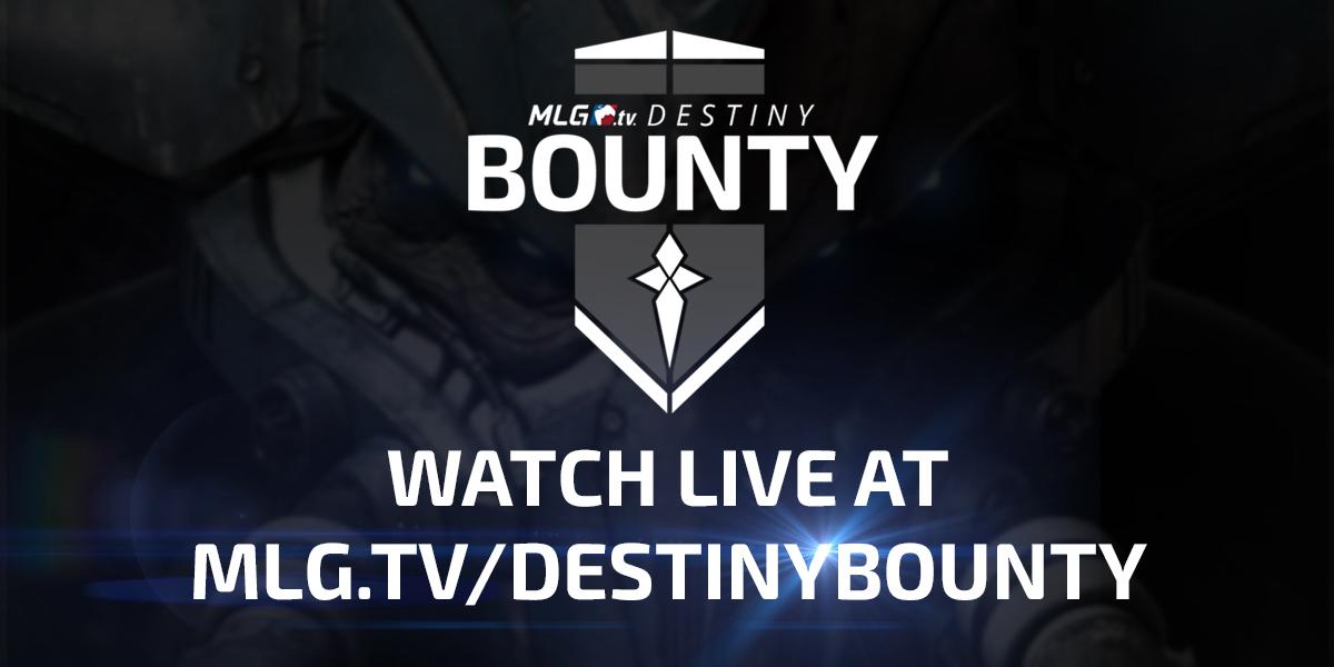 MLG's tweet image. Tune in tonight at 8:00 PM ET for the MLG.tv @DestinyTheGame Weekly Bounty on MLG.tv/Destiny_Bounty!