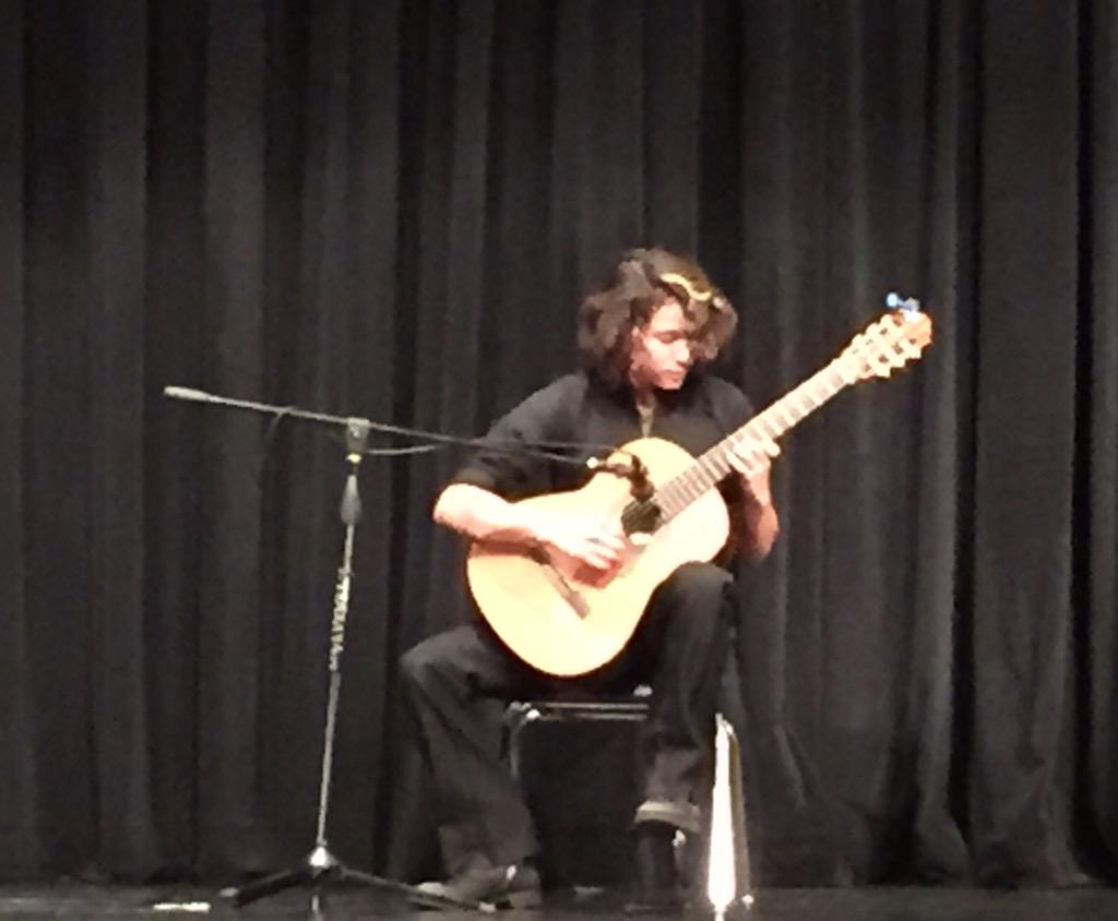 EastsideMHSLib's tweet photo. Javi playing a solo. @mbuchanan25 http://t.co/04CL8fKqwC