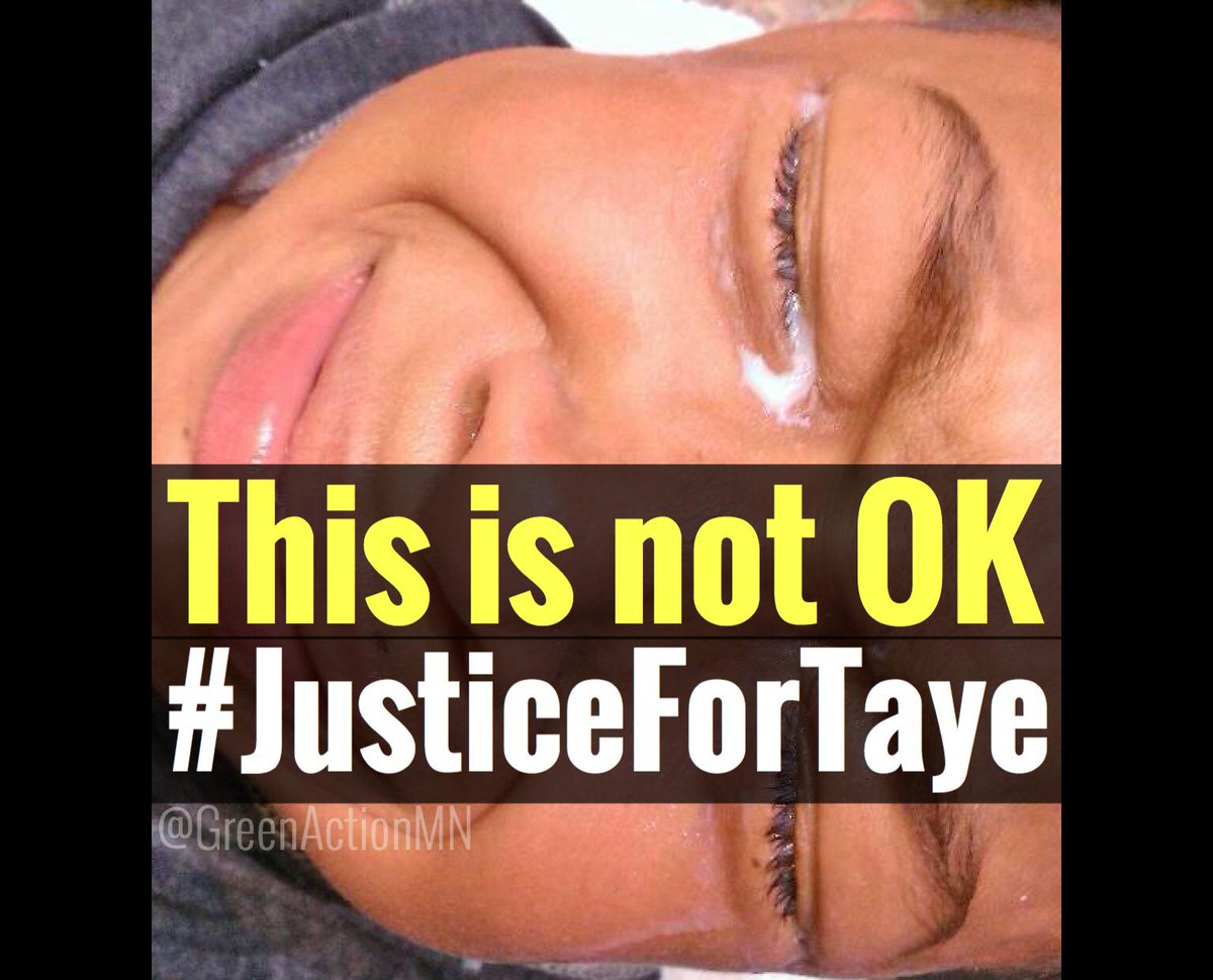 GreenActionMN's tweet photo. RT if you want to know what Mpls @ChiefHarteau  is going to do about the macing of 10 year old Taye #Justice4Taye http://t.co/EtbfNA8yPt
