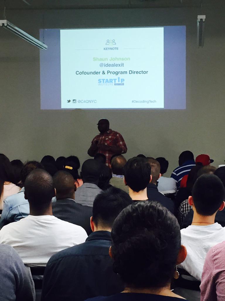 joinpursuit's tweet image. .@idealexit from @StartupInst says culture&amp;amp; interpersonal skills are critical to getting a job in tech #DecodingTech