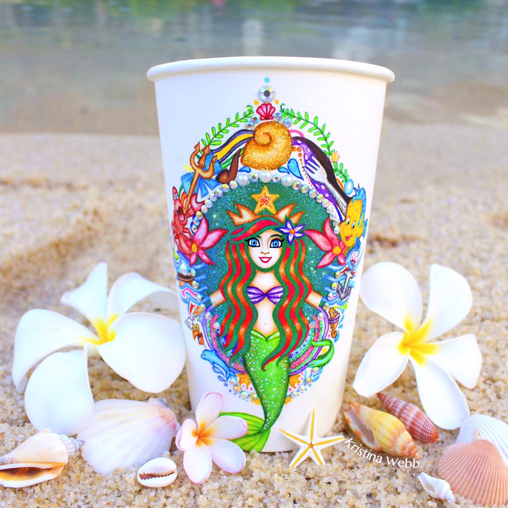 kristinawebb_'s tweet photo. Ariel Starbucks cup I created the other day ❤️☕️ http://t.co/yuk6eu9aBD