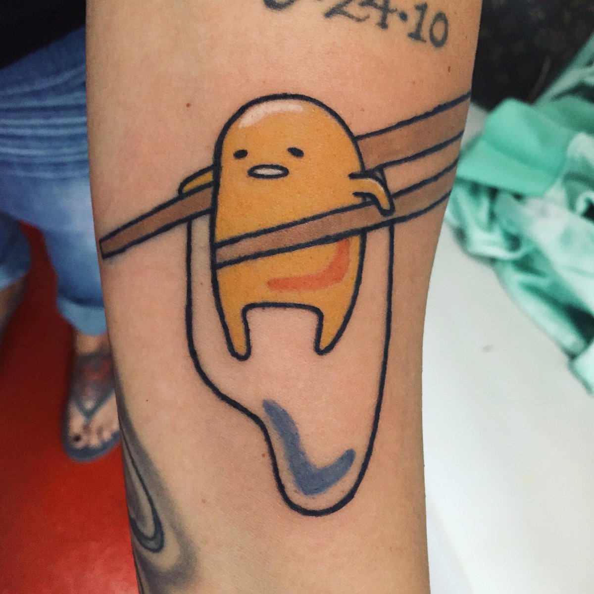 Sanrio on Twitter "Superfan gudetama tattoo, done by